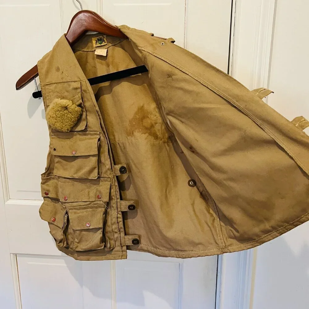 Vintage 1950's IDEAL Fly Fishing Vest MEDIUM RARE